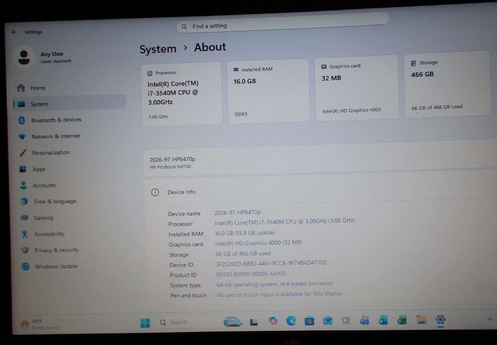 HP ProBook 6470b 3.00 GHz 500 GB SSD 16 GB RAM Win-11 MS Office – Maxed Out READ