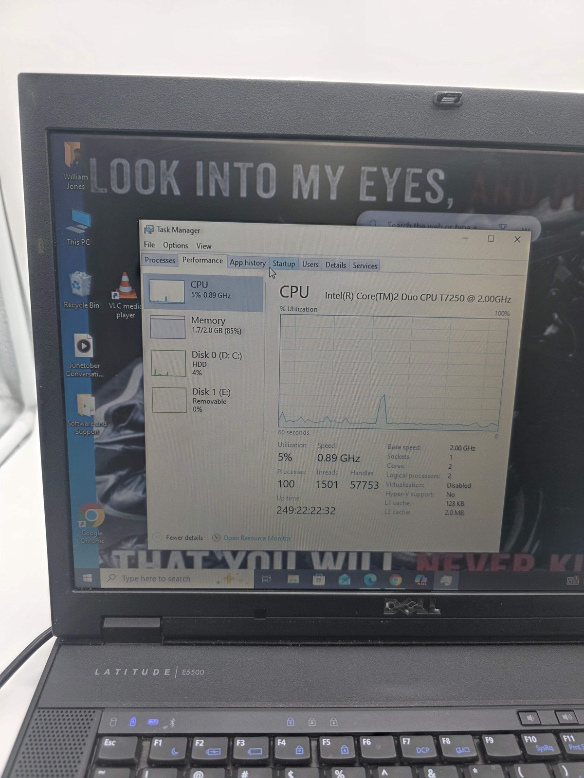 Dell Latitude E5500 14″ Intel Core 2 4GB RAM 16GB HDD Black Used – C w/ Charger
