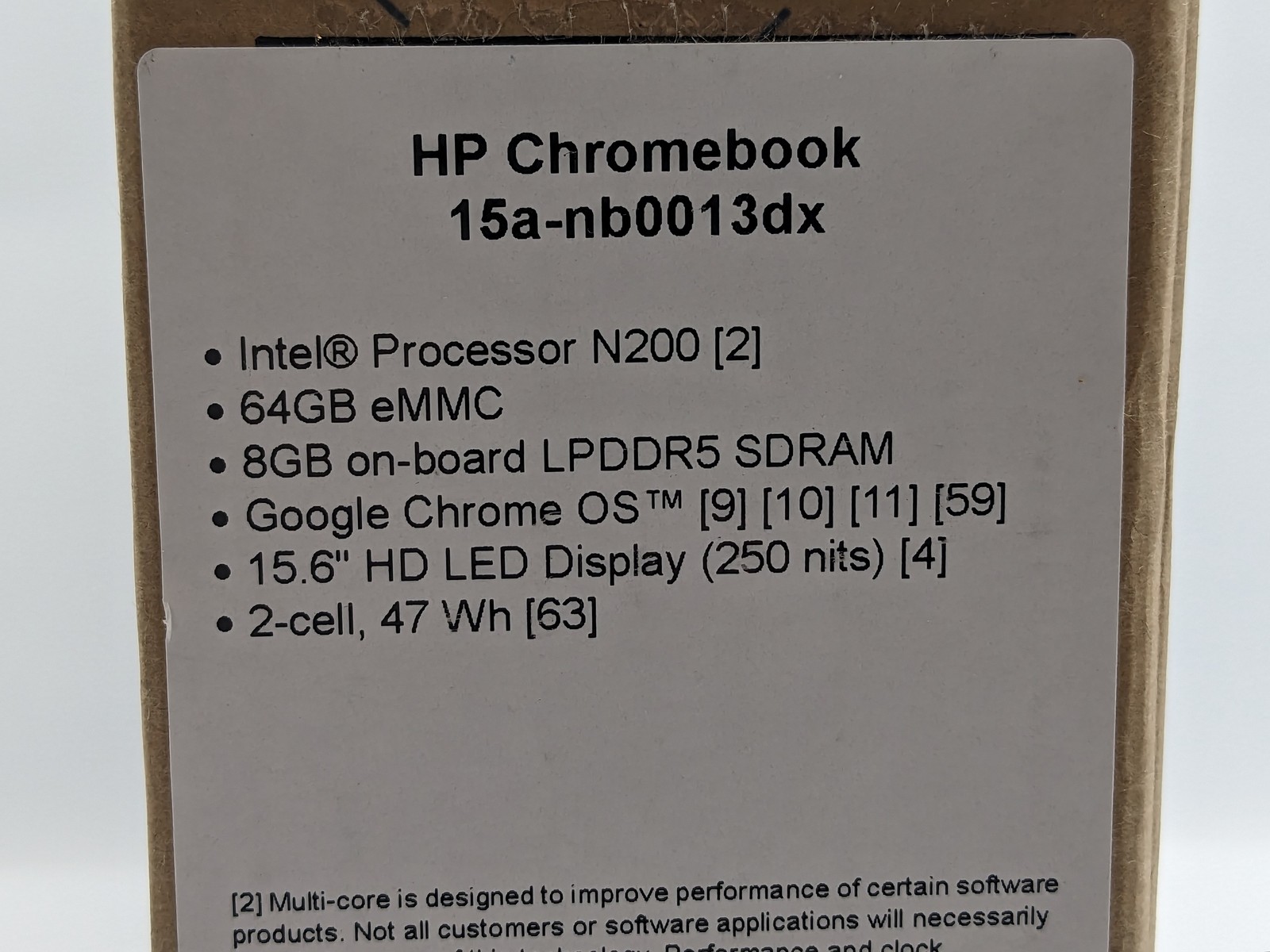 HP Chromebook 15a-nb0013dx 15.6″ Intel N200 8GB DDR5 64GB SSD Chrome OS