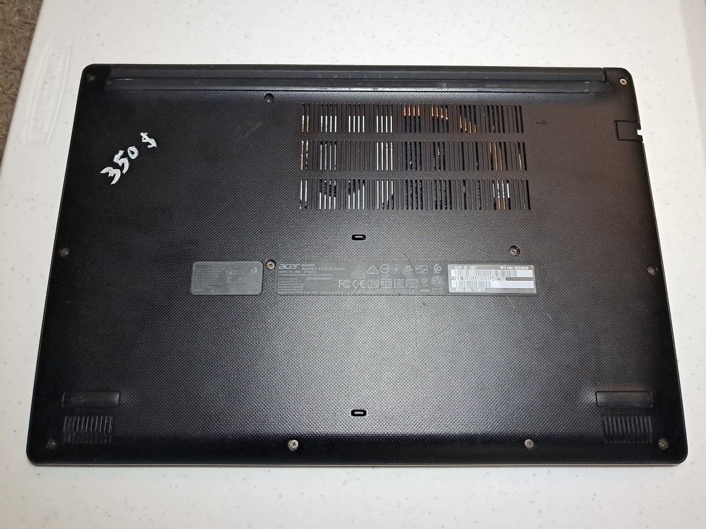 Acer Aspire 3 A315-23 N18Q13 Laptop Untested No Charger For Parts Repair