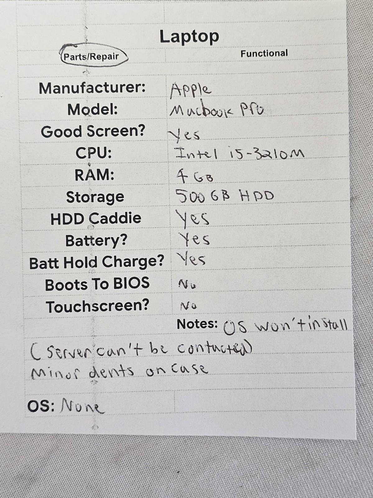 Apple MacBook Pro A1278 Laptop – Intel i5-3210m – 4GB RAM – READ DESCRIPTION