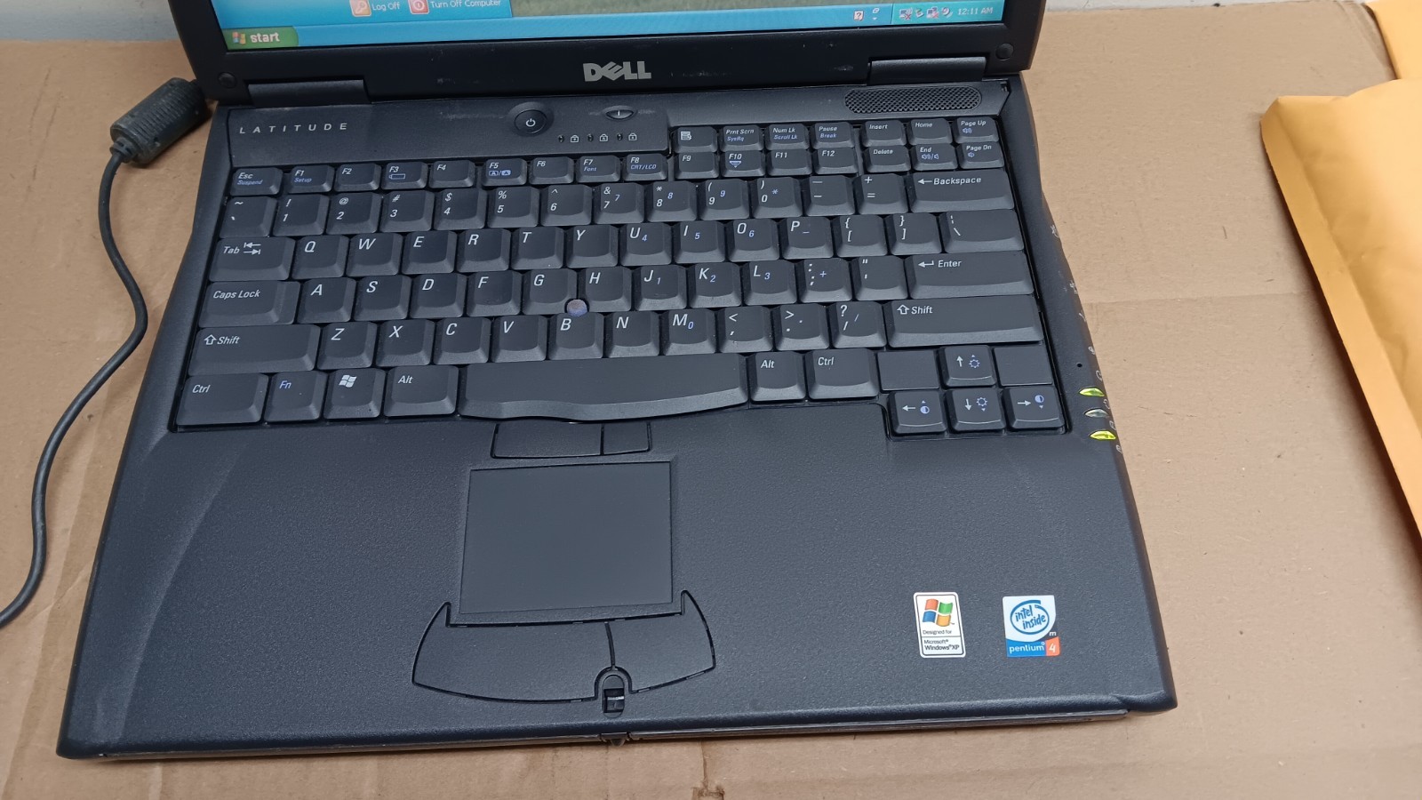 Vintage Dell Latitude C640 Laptop 2 GHz Windows XP Pro Serial & Parallel port