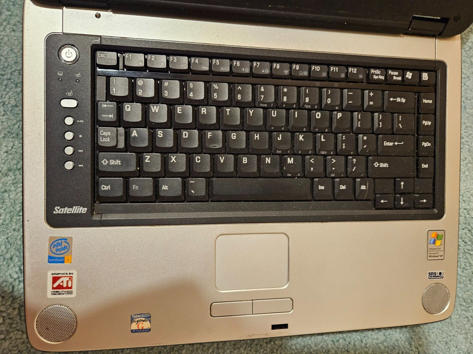 Toshiba Satellite A75-209 Laptop! Untested! ATI Radeon Mobility 9000 Graphics!