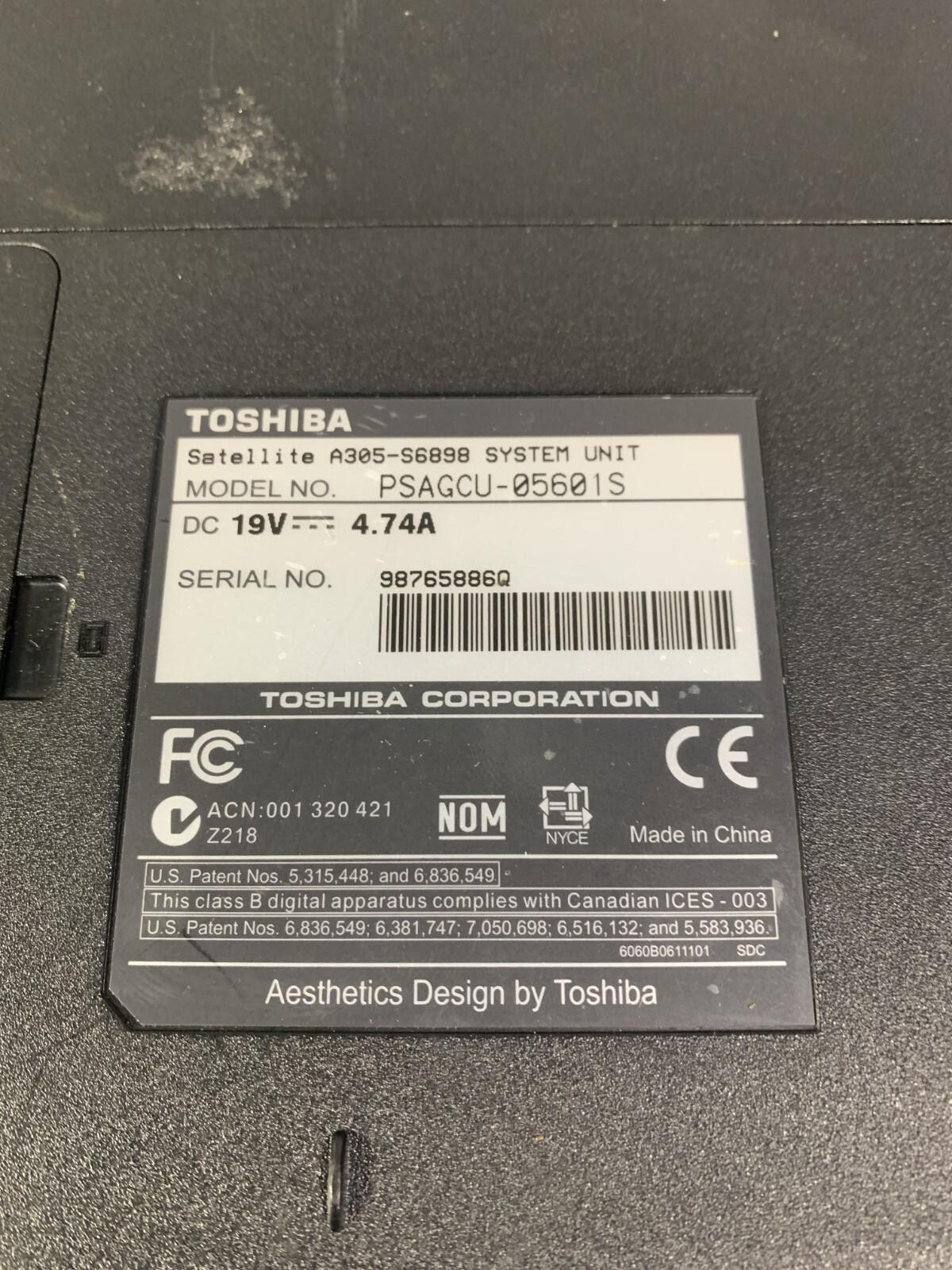 Toshiba Satellite A305-S6858 15.4″ | FOR PARTS