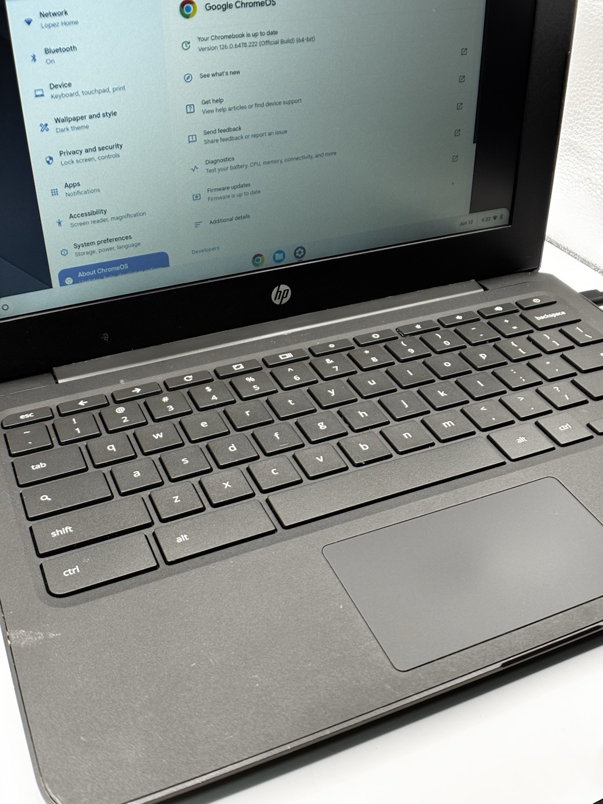 HP Chromebook Model 11A-NB0013DX 11.6 Intel Celeron N3350 4GB RAM 32GB ChromeOS