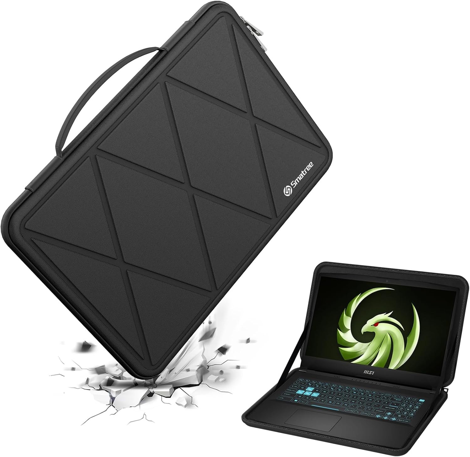 Hard EVA Protective Sleeve for 15.6 inch MSI Alpha 15 AMD Advantage Edition, Bra