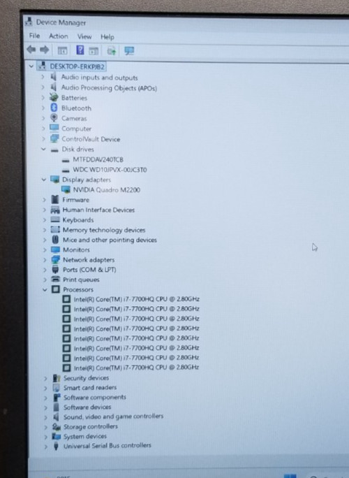 Dell Precision 7520 i7-7700HQ 24GB RAM 240GB SSD & 1TB HDD| Quadro M2200| WIN 11