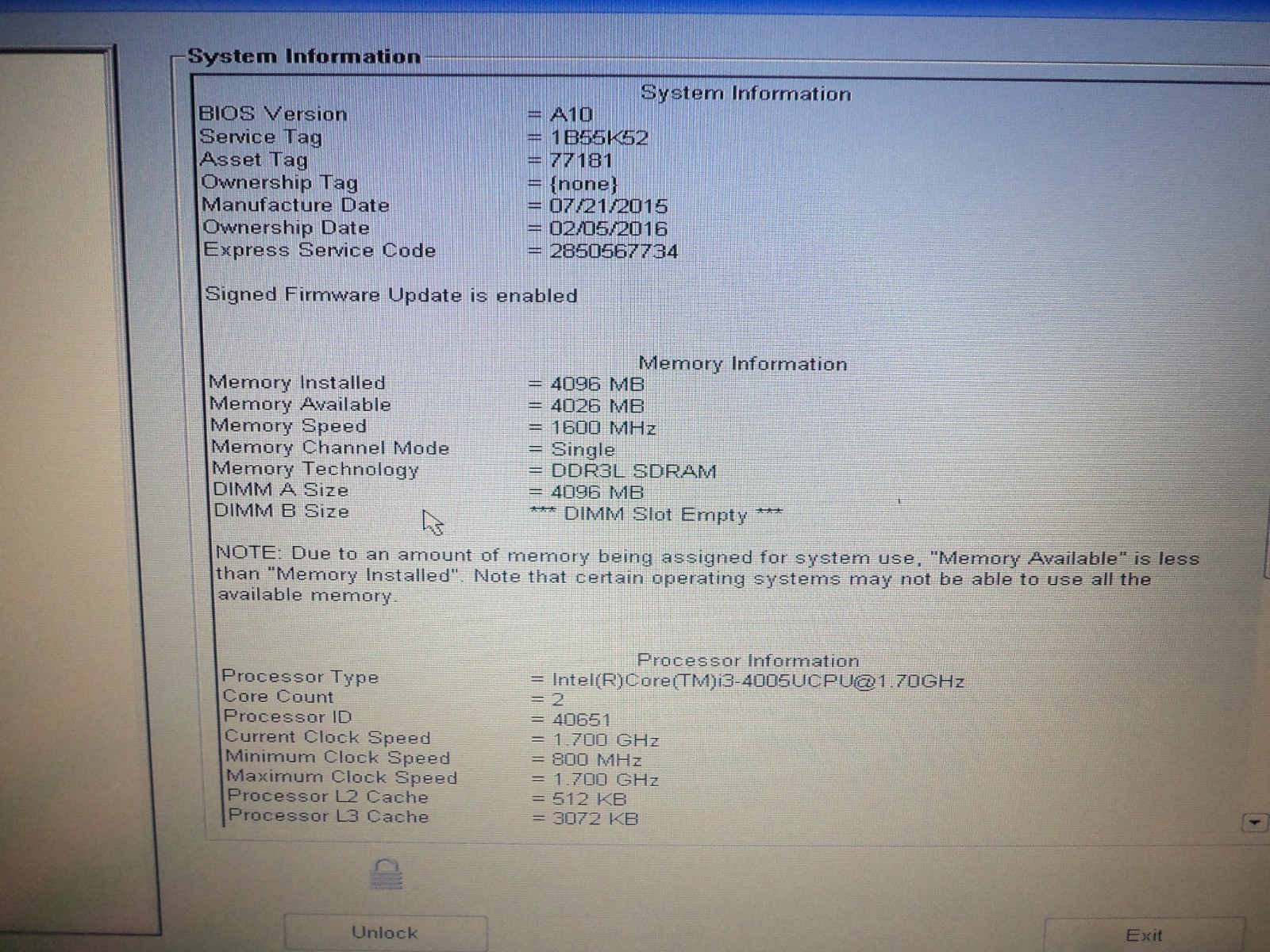 Dell Latitude 3340 Laptop Computer Intel Core i3-4005U 1.70GHz 4GB RAM NO HDD