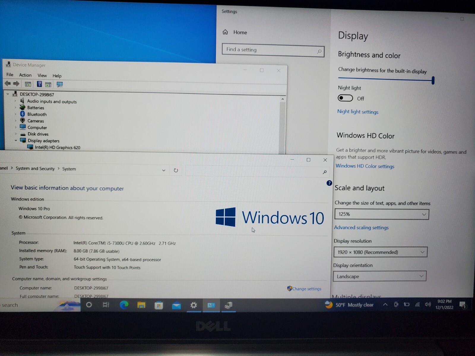 Dell Latitude ‎7480 14″ Touch(128GB SSD, Intel Core i5-7300U, ‎2.6 GHz, 8GB RAM)