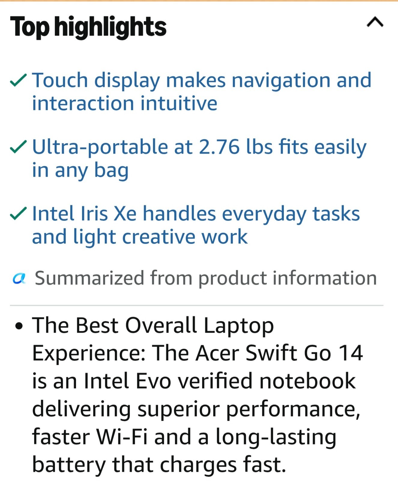 Acer Swift Go Intel Core i7 – Evo Thin & Light – (SFG14-71T-72QV) 65w charger!