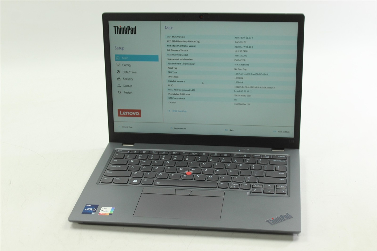 Lenovo ThinkPad L13 Gen 3 13.3″ i5-1245U 1.6GHz 256GB SSD 16GB RAM W11P