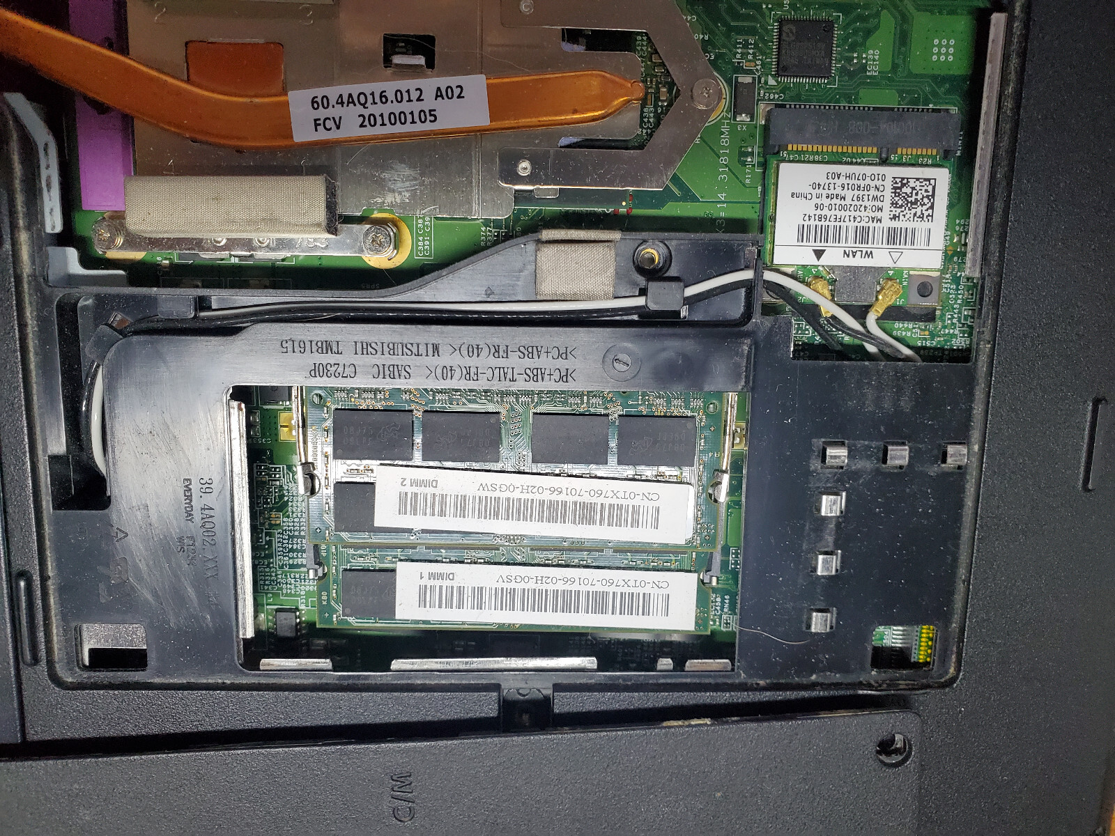 Dell Inspiron 1545 laptop Pentium T4400 4GB RAM No HDD As Is