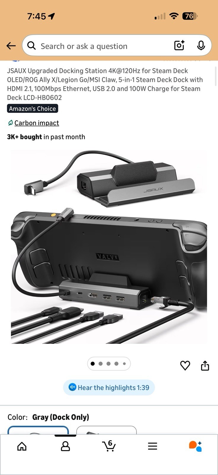 AZUS ROG Ally 7″ -AMD Z1 Extreme – 2Tb COMBO WITH ACCESSORIES