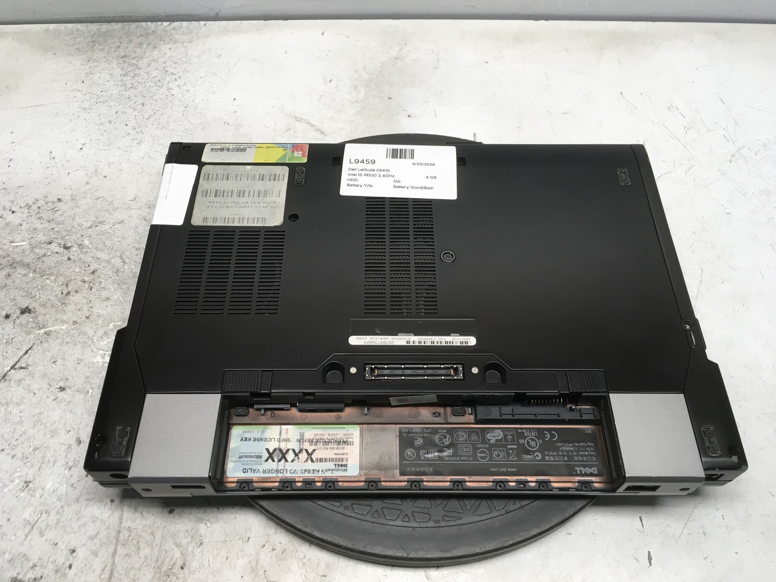 Dell Latitude E6410 Intel i5-M520 2.4GHz 4 GB NO HDD No Batt