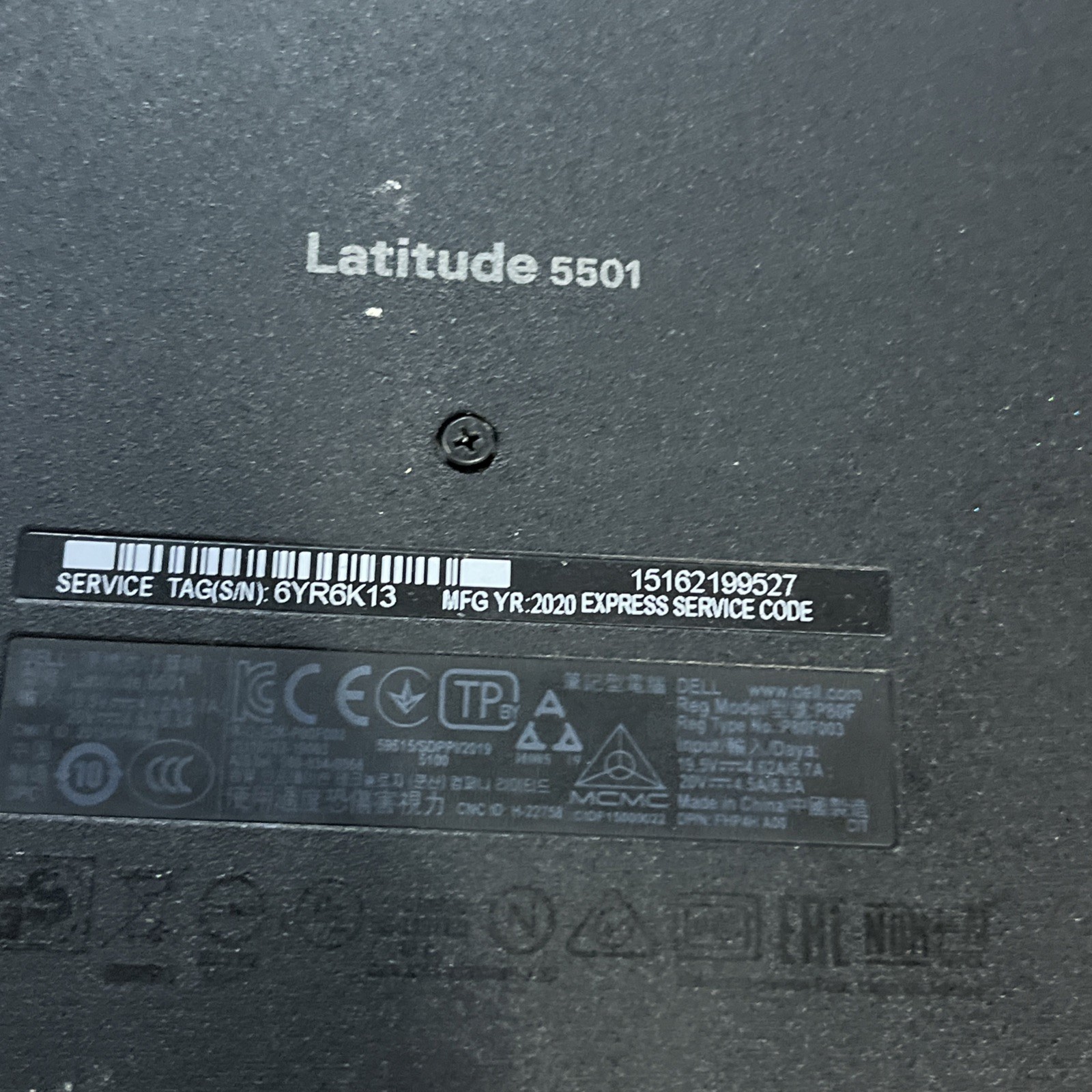DELL LATITUDE 5501 INTEL CORE I5 9TH GEN 8GB RAM NO HD