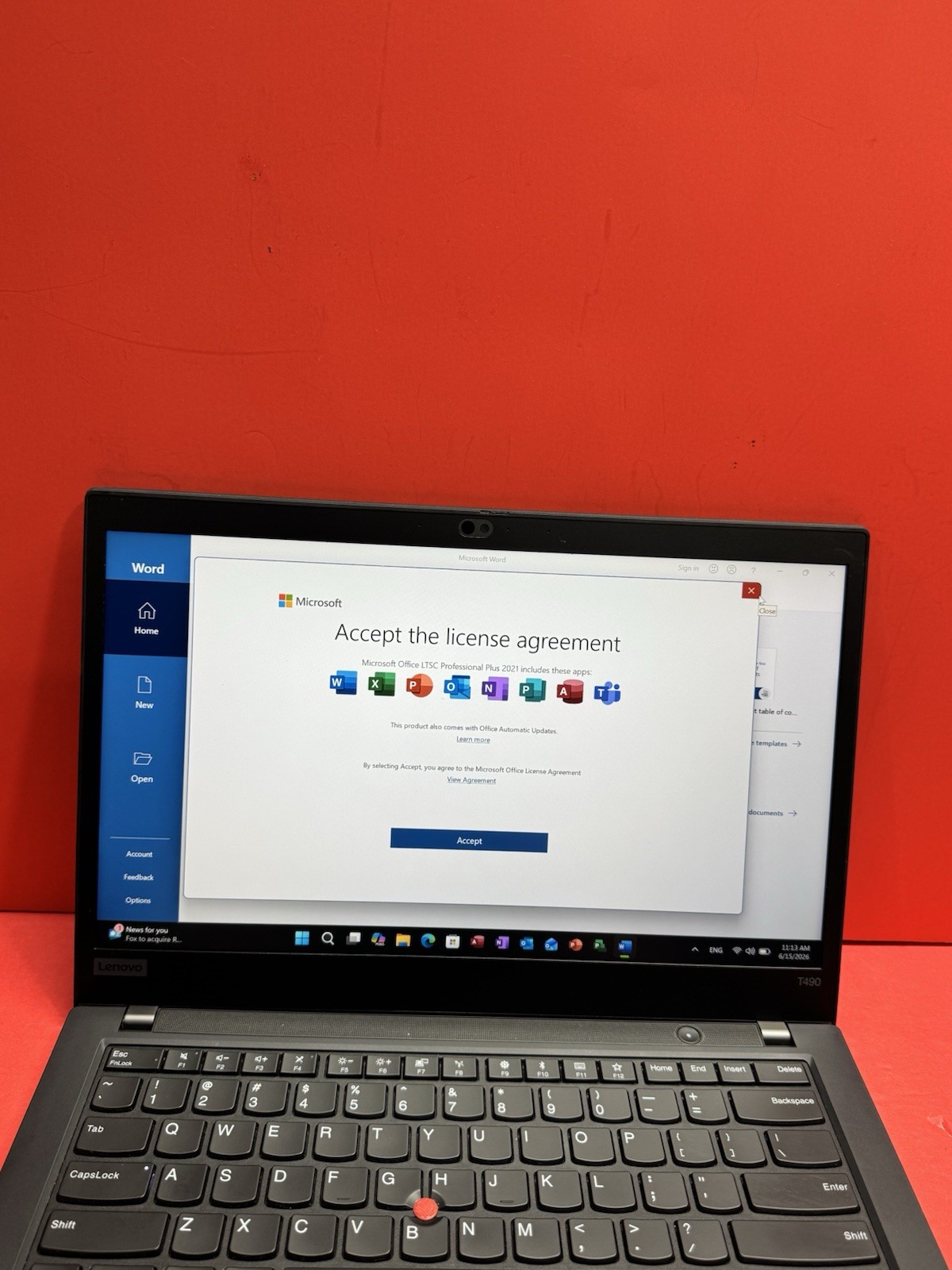 Lenovo ThinkPad T490 14” (256GB SSD 8th i5- 1.6GHz 16GB RAM) Touch screen