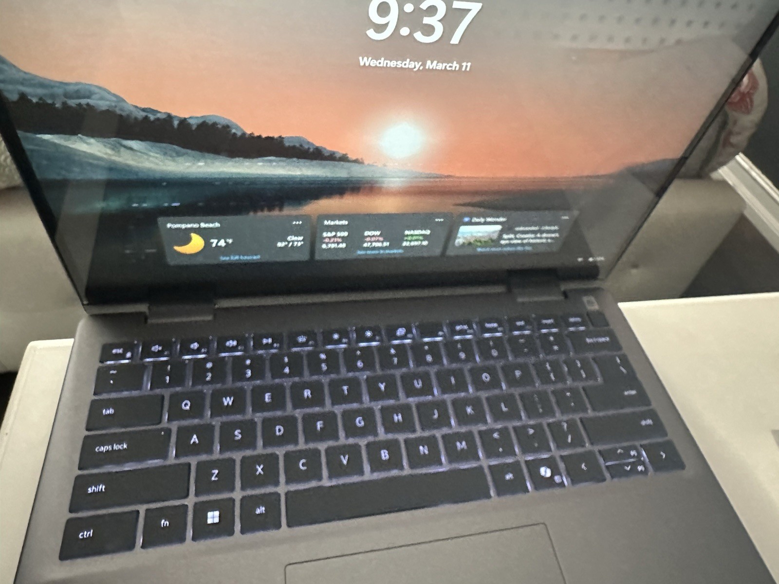 Dell Convertible 2-in-1 Laptop Intel Core i5 Silver Touchscreen Backlit Keyboard