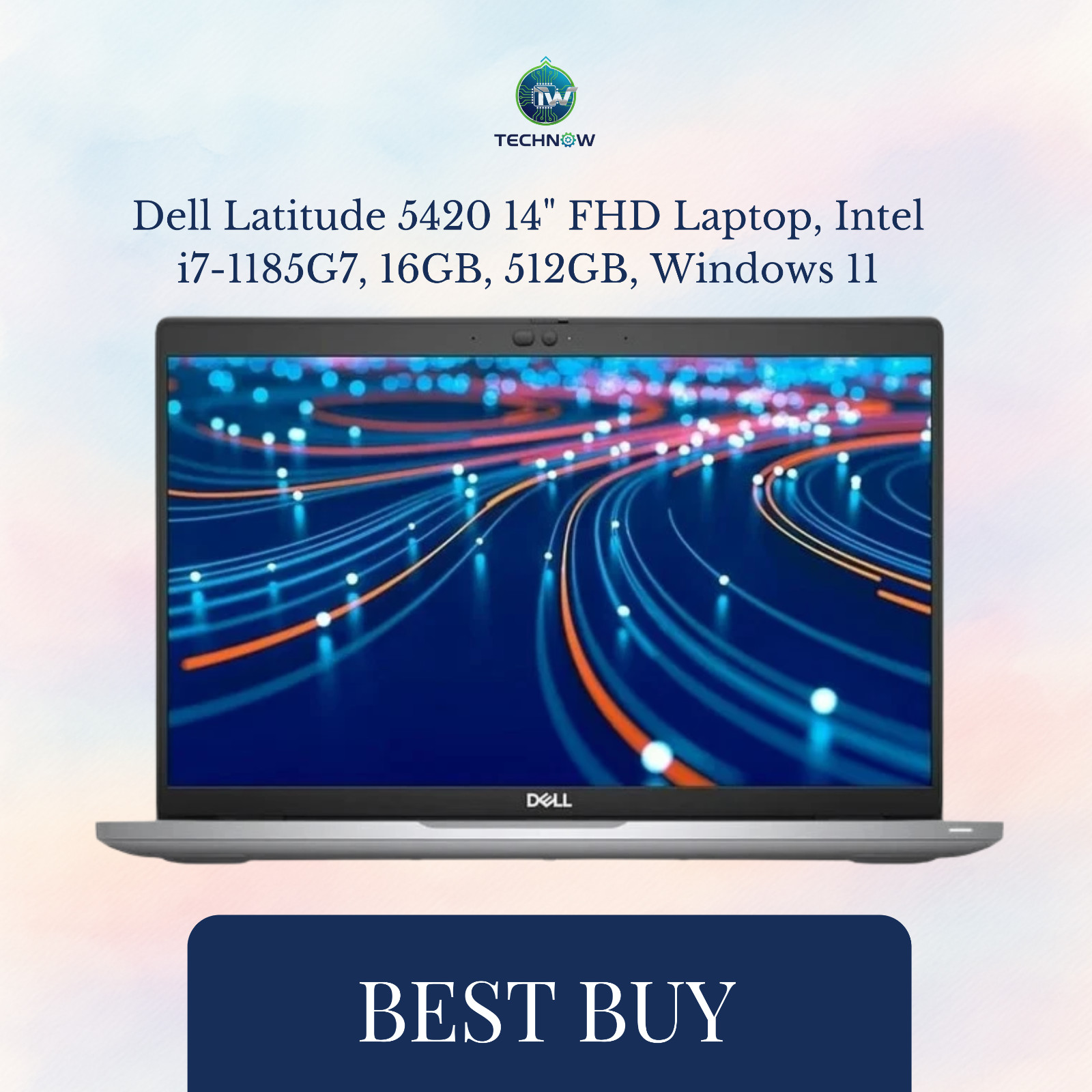 Dell Latitude 5420 14″ FHD Laptop, Intel i7-1185G7, 16GB, 512GB, Windows 11