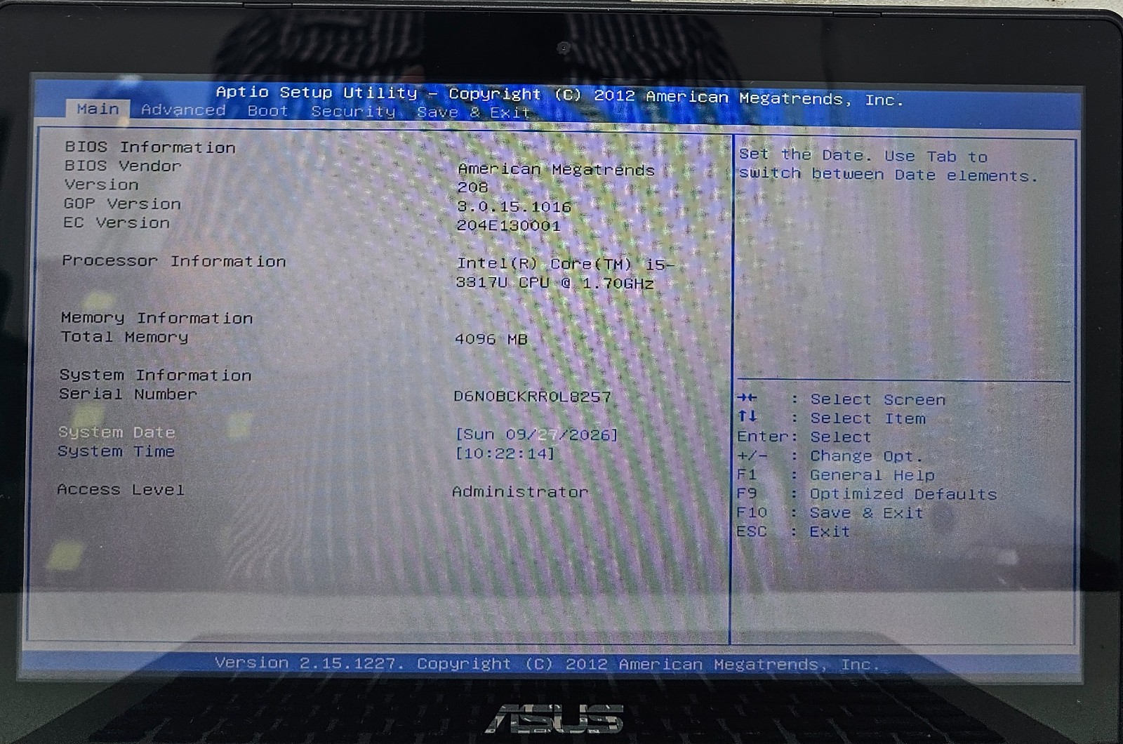 ASUS Ultrabook VivoBook S400C Laptop Intel Core i5-3317U 4GB NO HD NO OS (FL)