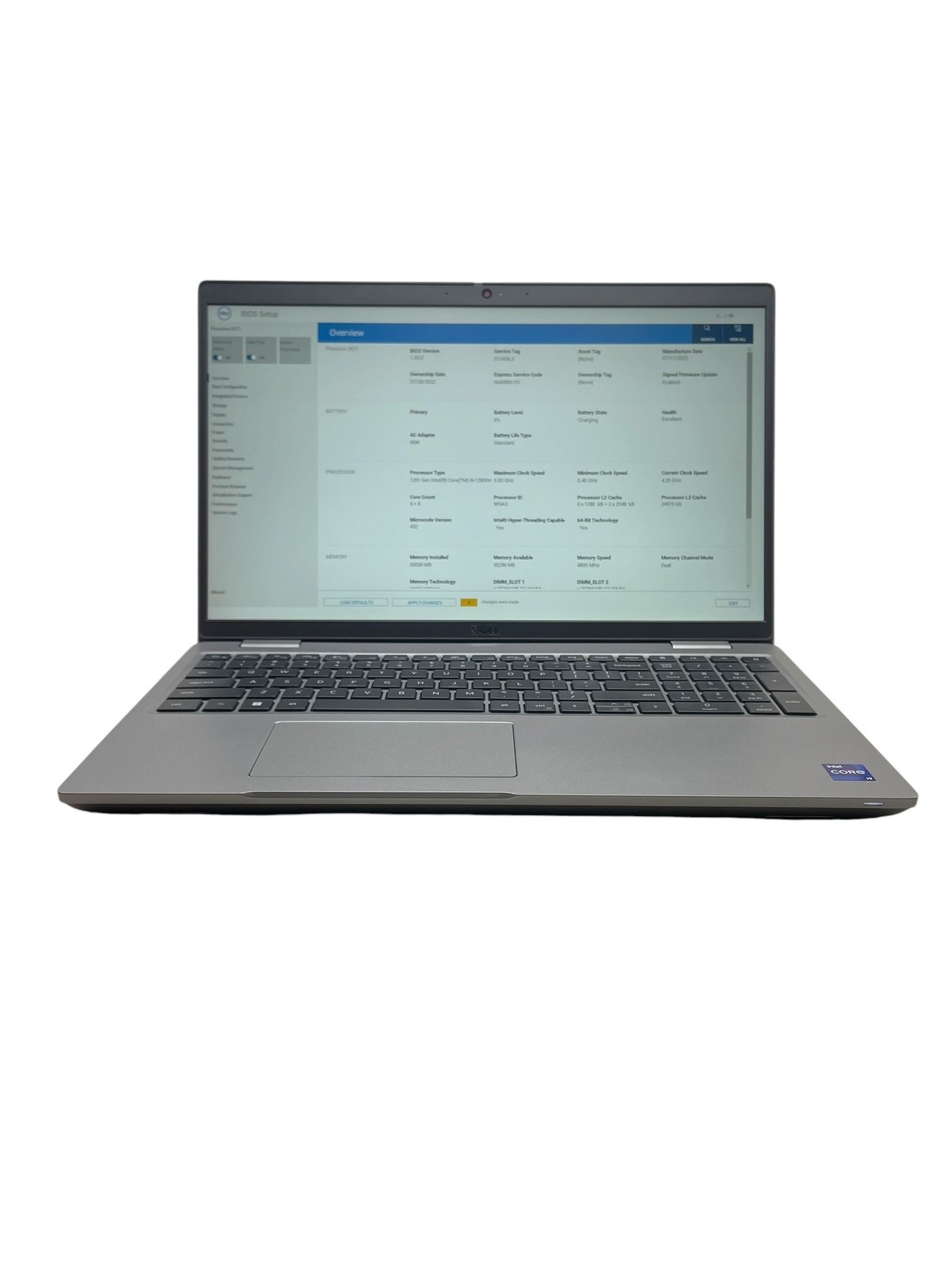 Dell Precision 3571 15″ – i9 2.5GHz – 64GB RAM – 512GB SSD – Grade D
