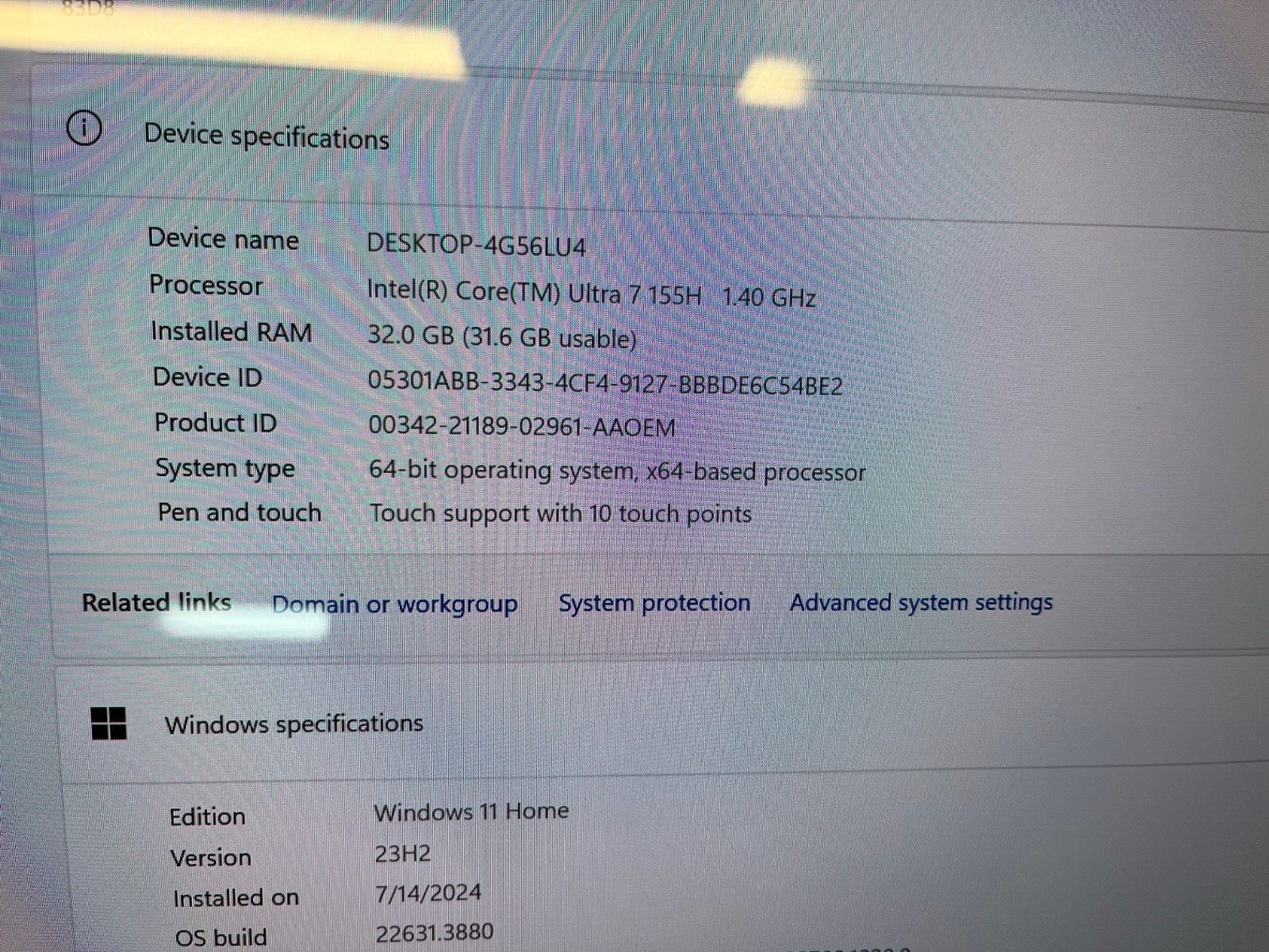 Lenovo Ideapad Slim 7i 14″ OLED Touch Laptop 7-155H 32GB 1TB 83D80003US