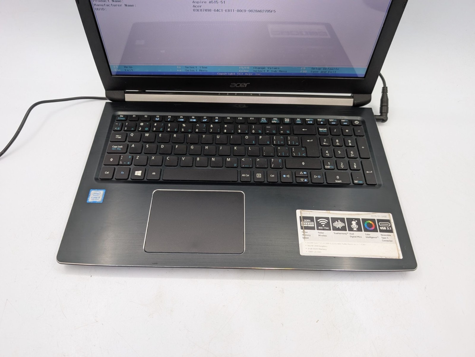 Acer Aspire 5 A515-51-310Z 15.6″ Intel Core i3-8130U 2.20 GHz 4GB RAM Laptop