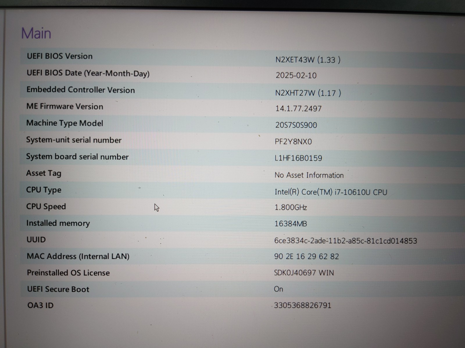 Lenovo ThinkPad T15 Gen 1 15.6″ FHD Touch i7-10610U 16GB RAM No OS/SSD