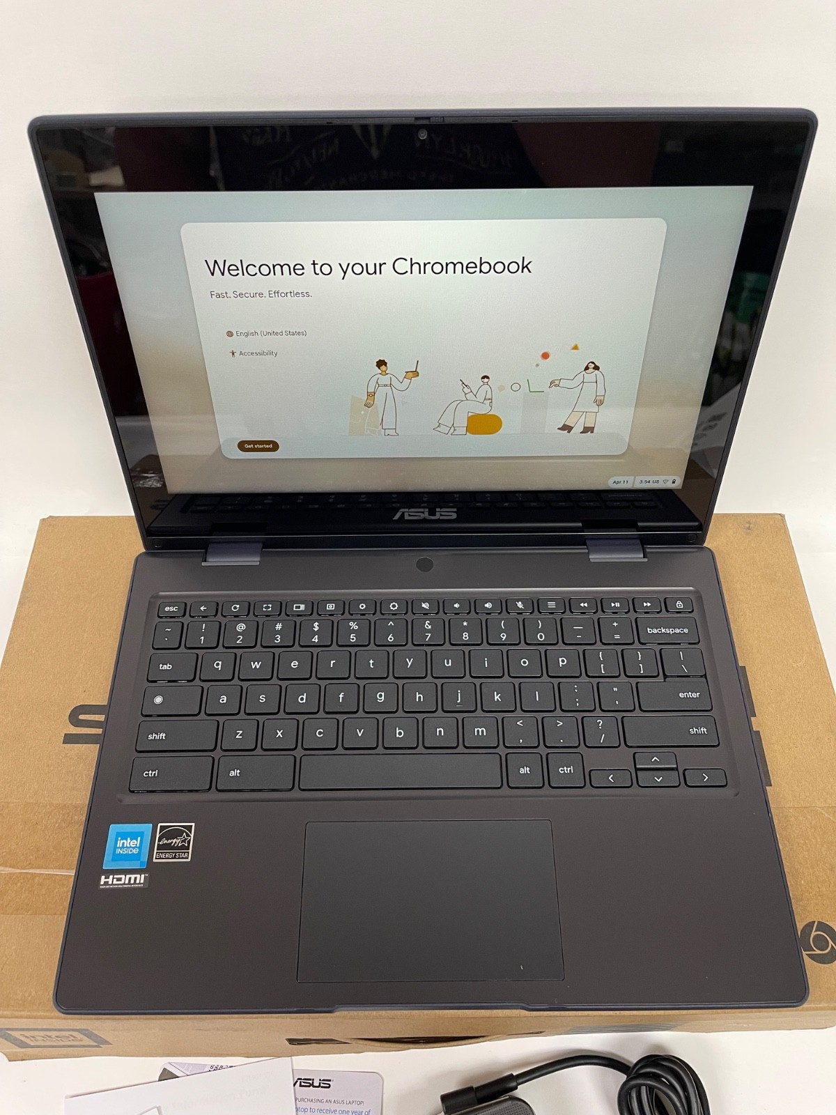 ASUS Chromebook CR1104CG Intel N100 32GB SSD 4GB 11.6″ Touchscreen Gray