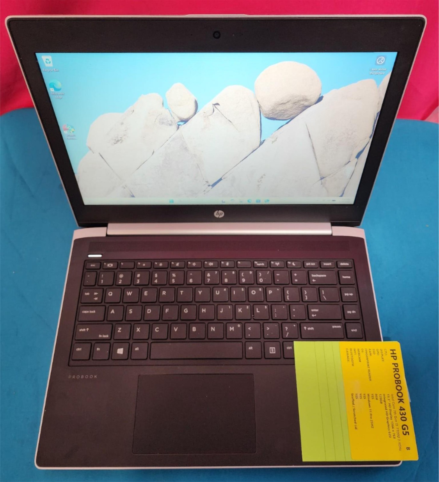 HP EliteBook 430 G5 13.3″ i3-7100U 8GB 128GB Fingerprint SD Card Win11 Pro