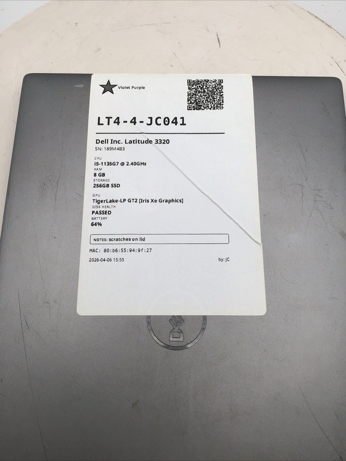 Dell Latitude 3320 13.3″ Laptop i5-1135G7 8GB RAM 256GB SSD Win11Pro Used READ