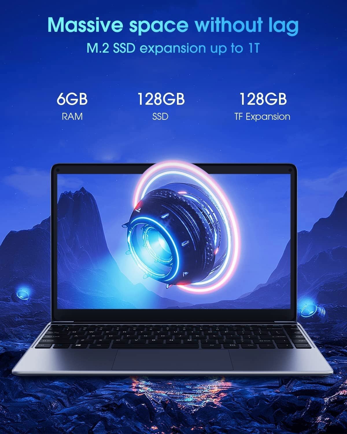 CHUWI 14.1” Laptop Computer PC Windows 11 Home PC 2.8GHz 8GB 256GB HD WIFI