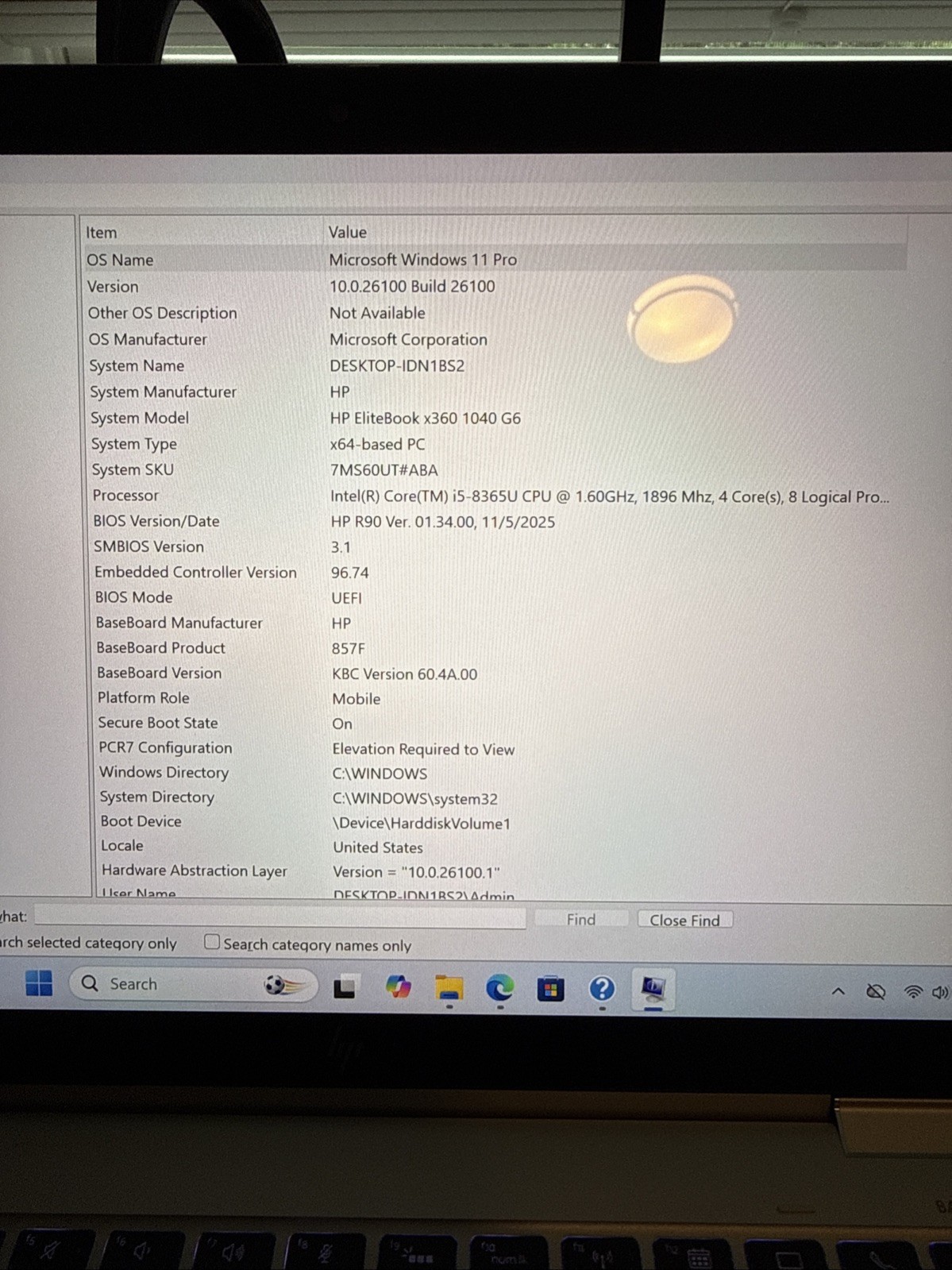 HP EliteBook x360 1040 G6 (Intel Core i5 8th Gen @ 1.60GHz, 8GB RAM, 256GB SSD)