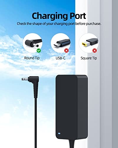 65W 45W Charger Fit for Lenovo IdeaPad 1 1i 3 3i 5, Slim 1 3 5, Yoga 710 330,