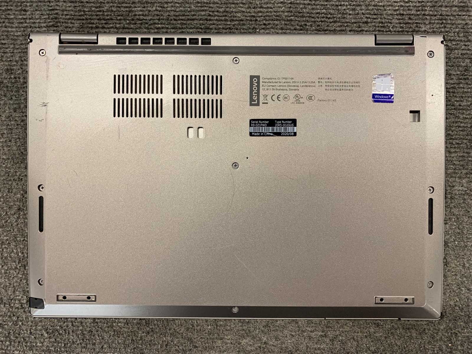 Lenovo ThinkPad L13 Yoga 14″ 2-in-1 Laptop i5-10210U 8GB RAM 256GB NVMe, As Is