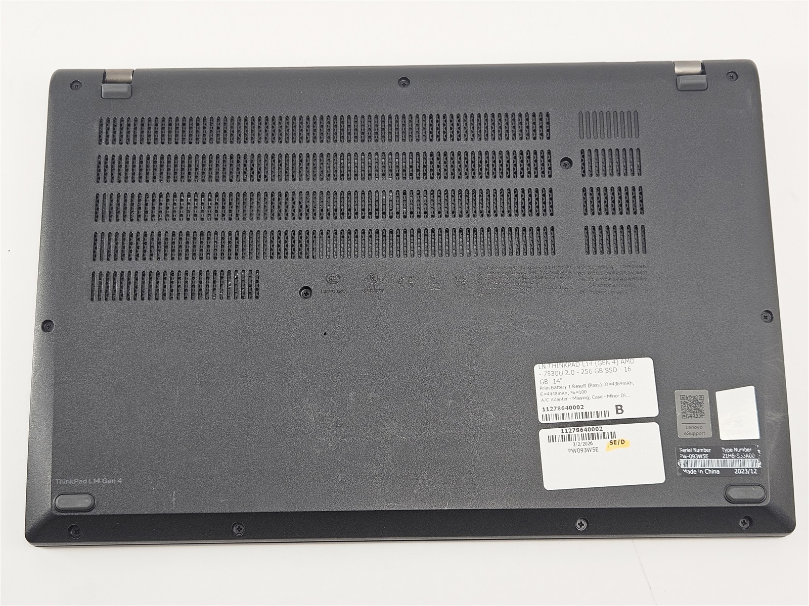Lenovo ThinkPad L14 Gen 4 AMD Ryzen 5 Pro 7530U 16GB 256.06GB SSD 14″ Display