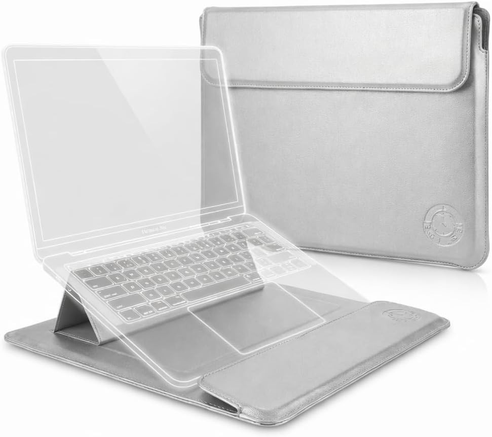 Silver 3-in-1 Laptop Sleeve 14-15.6 Inch ONLY, MacBook Air Pro 15 Surface Dell X