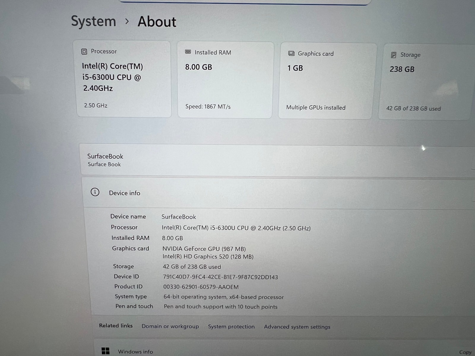 *NICE* Win 11 Pro Microsoft SurfaceBook i5 256GB 8GB NVIDIA GPU – Box + Dock