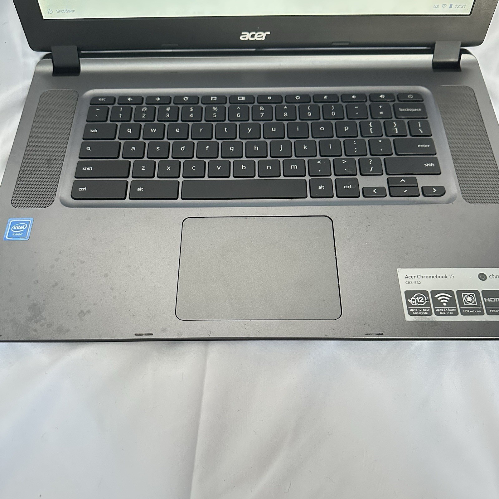 Acer Chromebook 15 – CB3-532 – Model N15Q9 – Celeron – 4GB RAM – 16GB eMMC Used