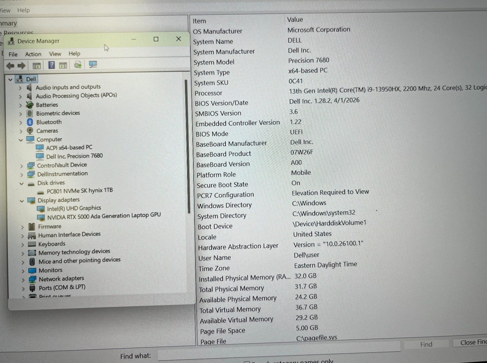 DELL Precision Mobile Workstation 7680 – RTX 5000 Ada | i9-13950HX. 32GB RAM
