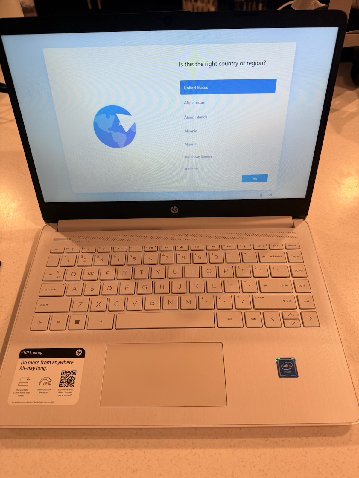 HP 14DQ0052DX 14″ (64 GB, SSD, Intel Celeron N, 1.10 GHz, 4 GB) Laptop White