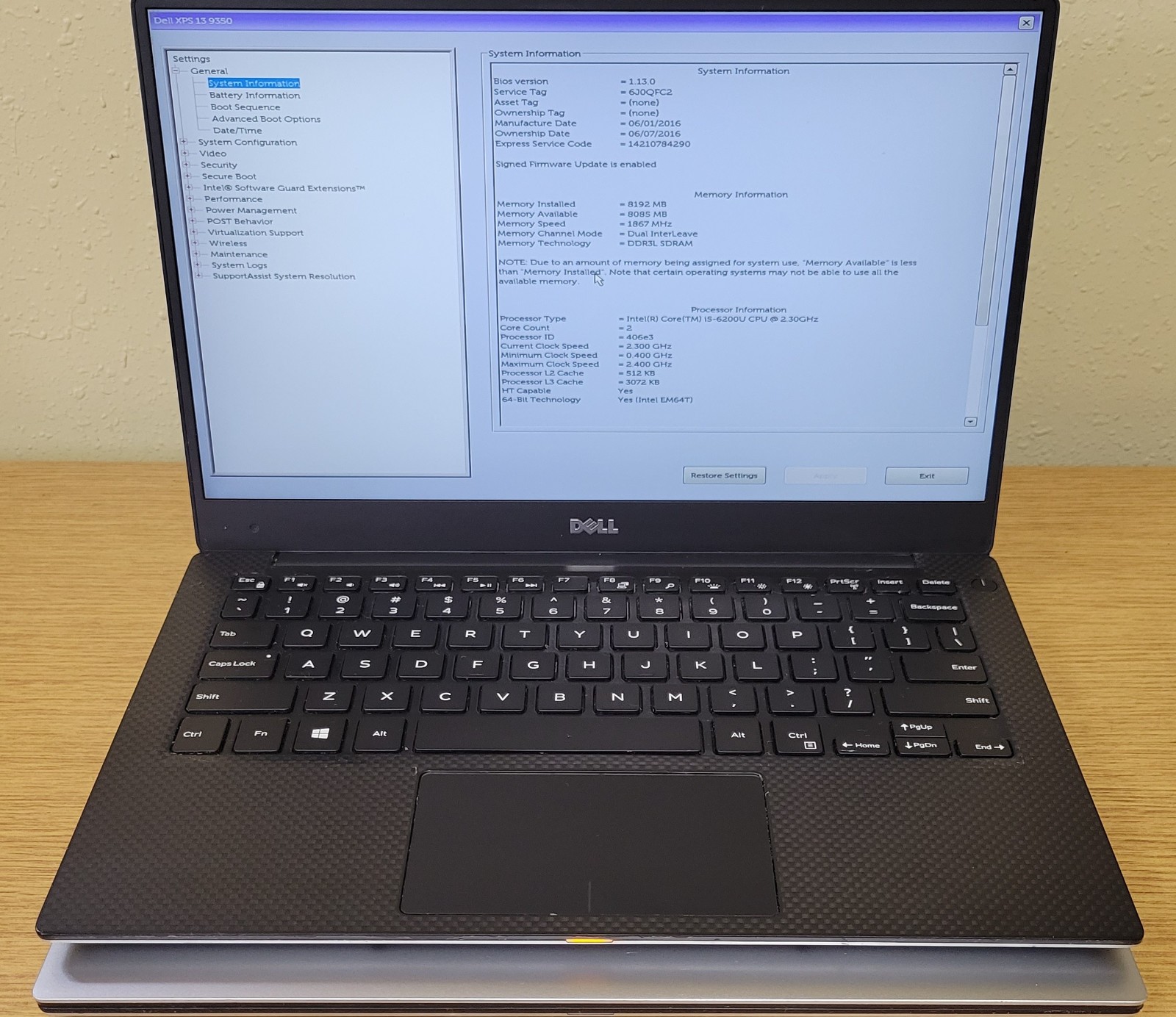 (Lot of 2) Dell XPS 13 9350 i5-6200U 2.30GHz 8GB DDR4 QHD+/FHD No OS/SSD