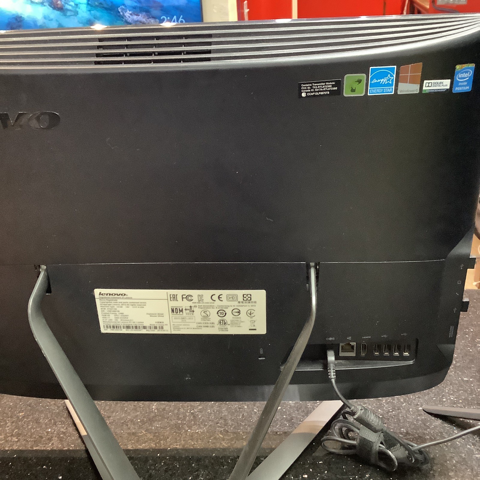 Lenovo C460 All In One Touch Screen Computer Pc 91680-1 JAR