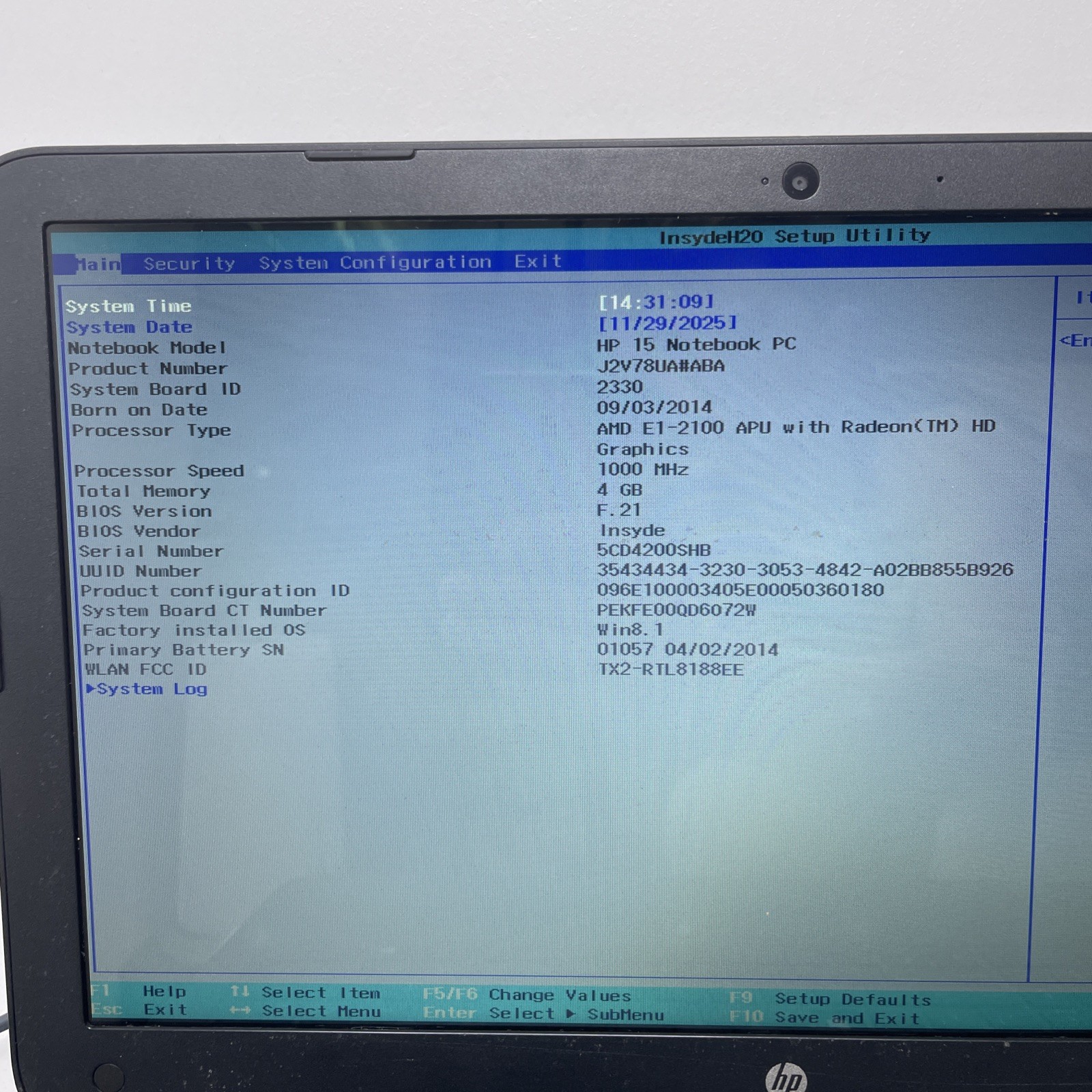 HP Laptop 15-F009WM 15.6″ AMD E1-2100 1.0GHz 4GB RAM 500GB HDD – BAD BATTERY