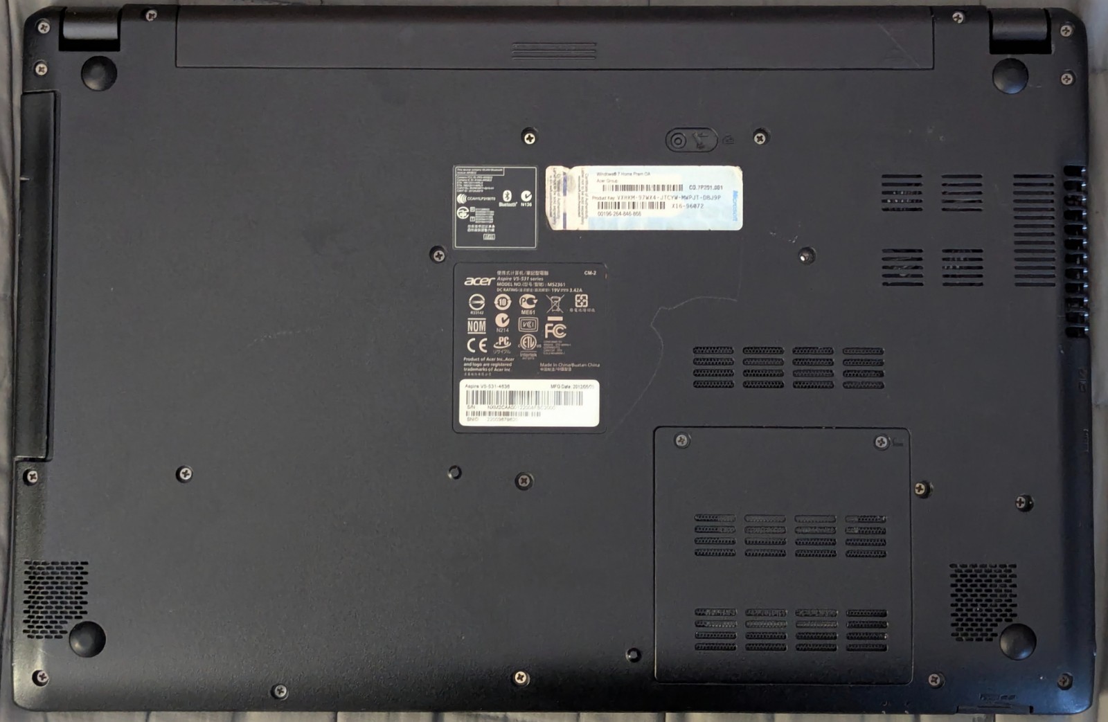 FOR PARTS – Acer Aspire V5-531-4636 (MS2361) – Pentium 967, 4GB RAM, 500GB HDD