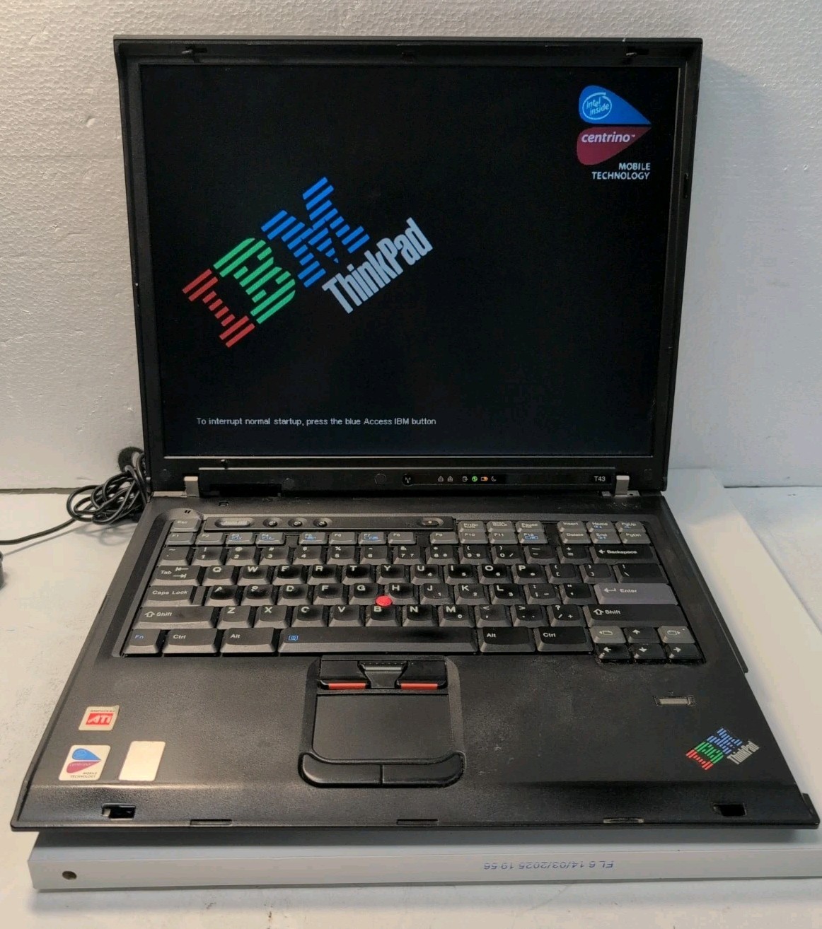 🔥 Lenovo Thinkpad T43 14″ Laptop Pentium M 1.73GHz/ 1.5GB RAM (NO HDD/CADDY)-