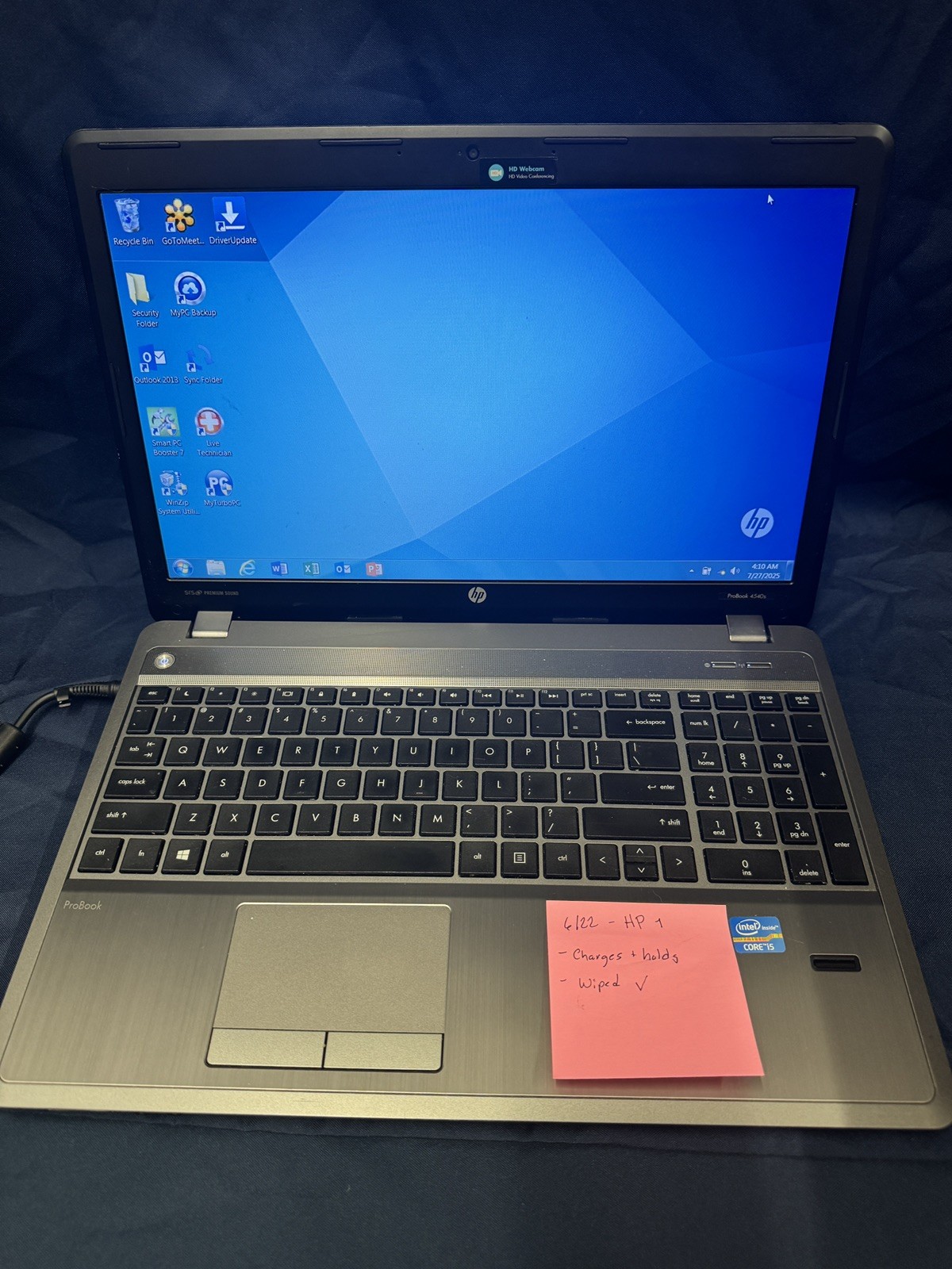 HP ProBook 4540s 15.6″ Intel Core i5, 2.6GHz, 8GB RAM, Windows 7 Pro For Parts