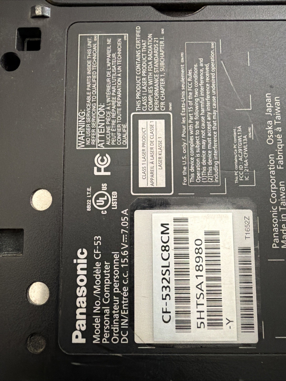 Panasonic Toughbook CF-53 i5 4310u 2.0GHz 256GB SSD 16GB Windows 10 Pro Nice 👍