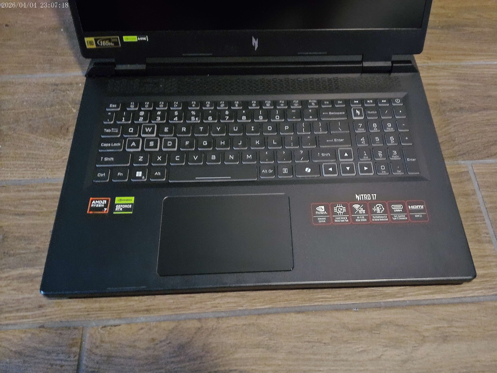 Acer Nitro 17 AN17-42-R9TH Ryzen 7 8845HS RTX 4060 512GB MSATA 8GB RAM PARTS!