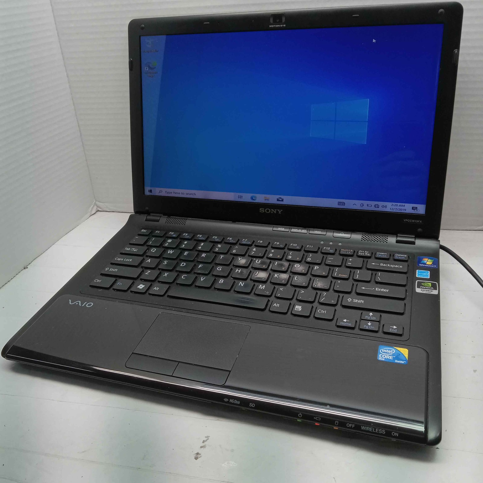 Sony VAIO VPCCW13FX 14″ Windows 10 Laptop C2D T6600 4GB RAM 320GB HDD READ ^