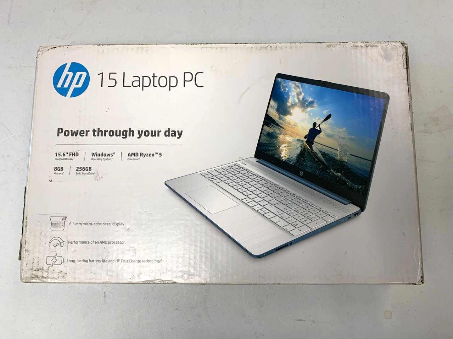 HP 15.6″ FHD Laptop, AMD R5-5500U, 8GB RAM, 256GB SSD, 15-ef2126wm 25-70